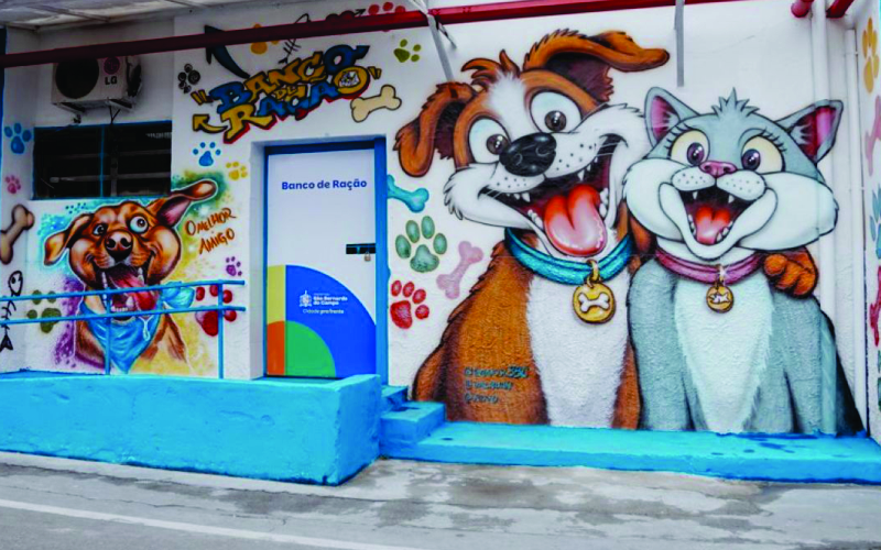Para os animais.